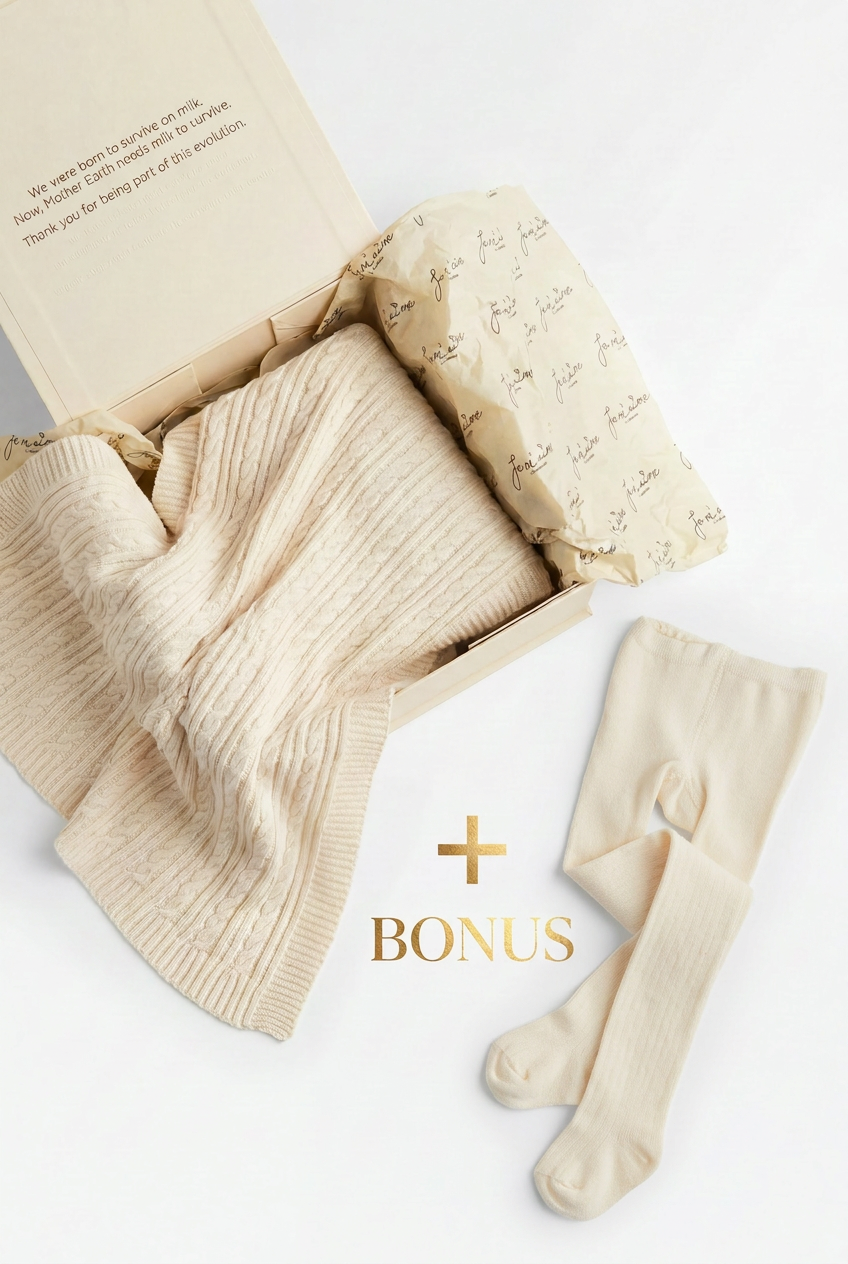 Je m’aime Baby Blanket “Je T’aime” Gift Box + Complimentary Tights